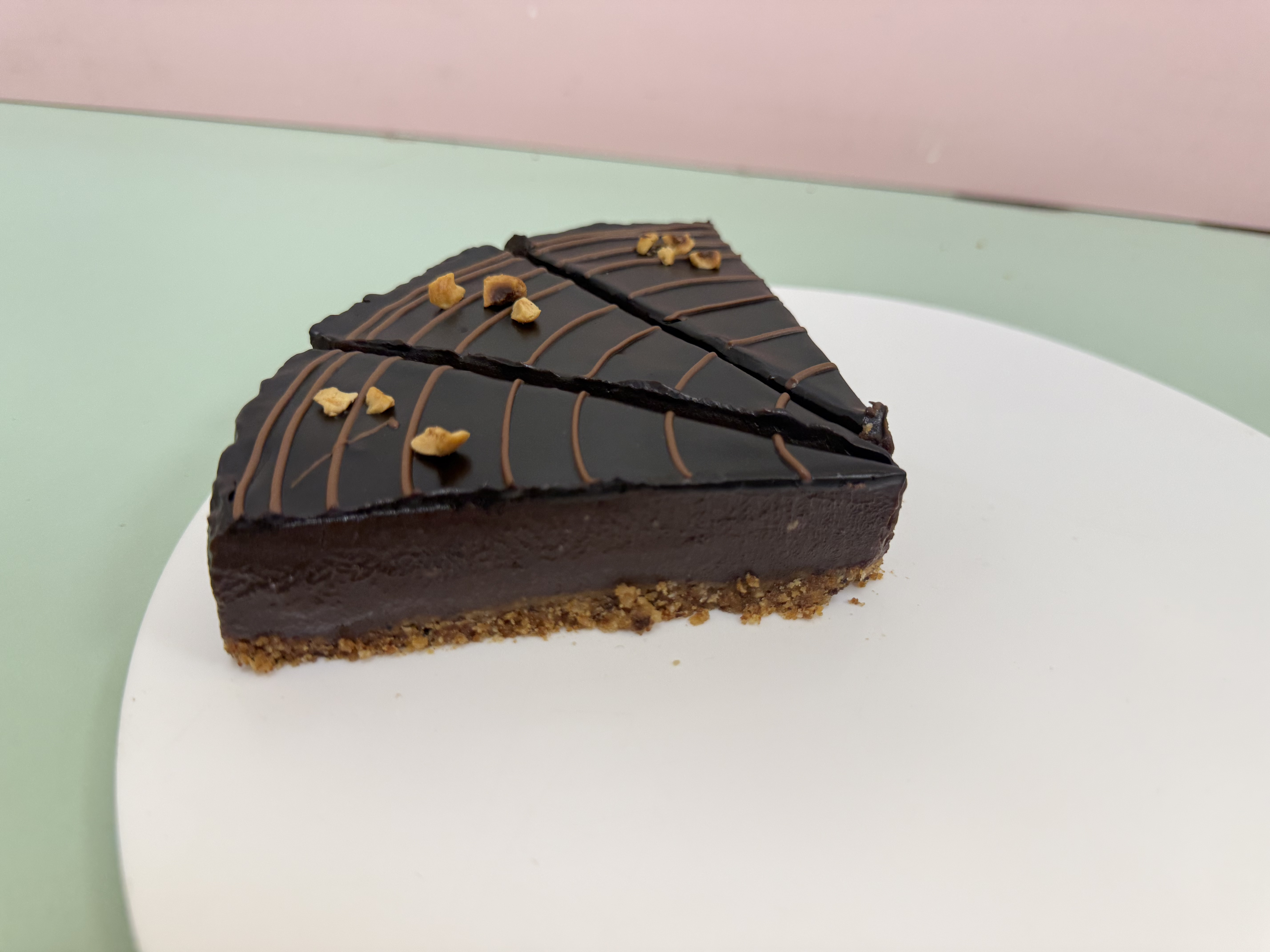 Blueberry cheese cake slice
